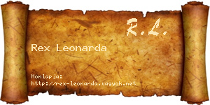 Rex Leonarda névjegykártya